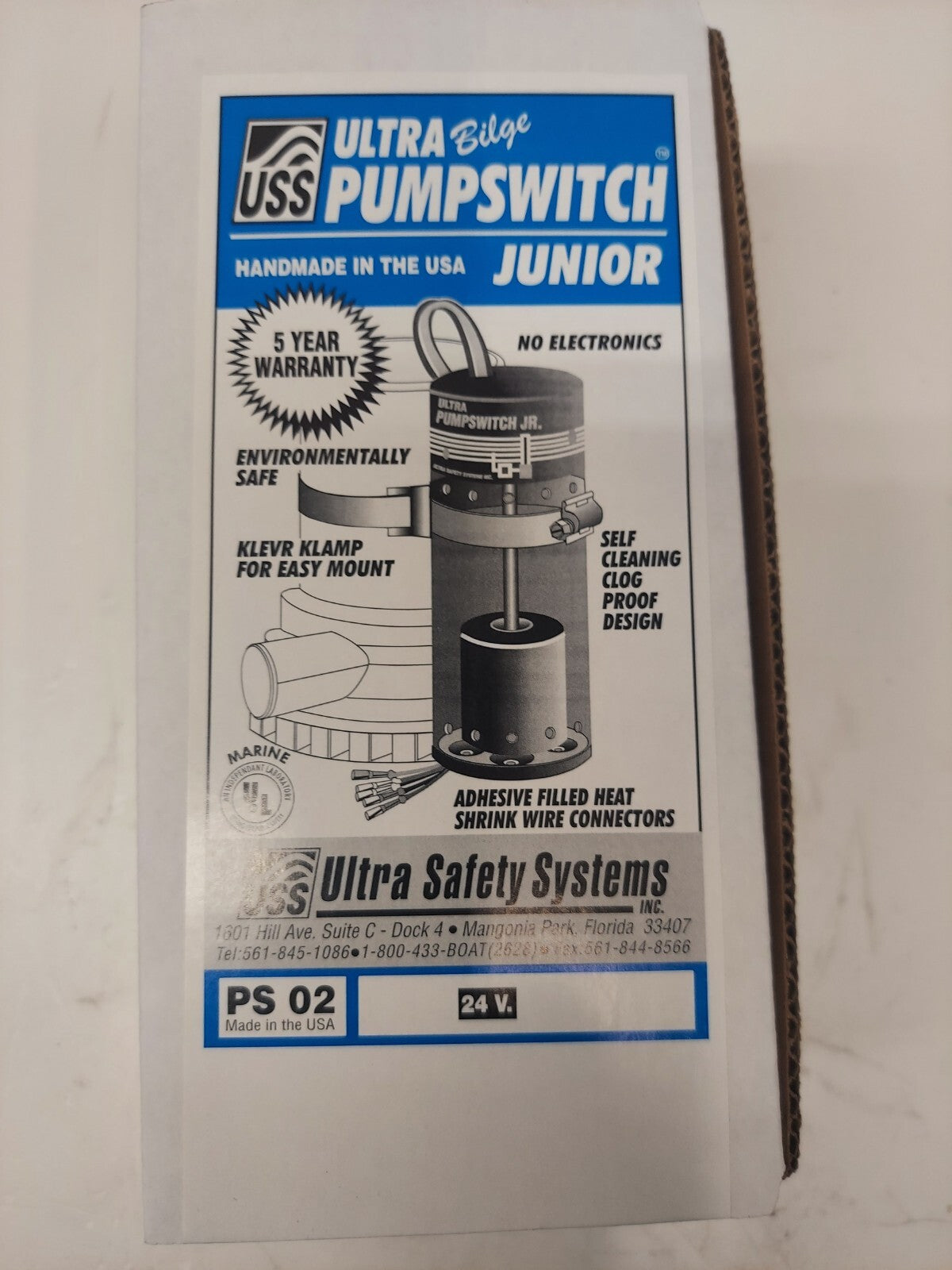 UPS-02 JUNIOR Ultra Bilge Pump switch 24 VOLT