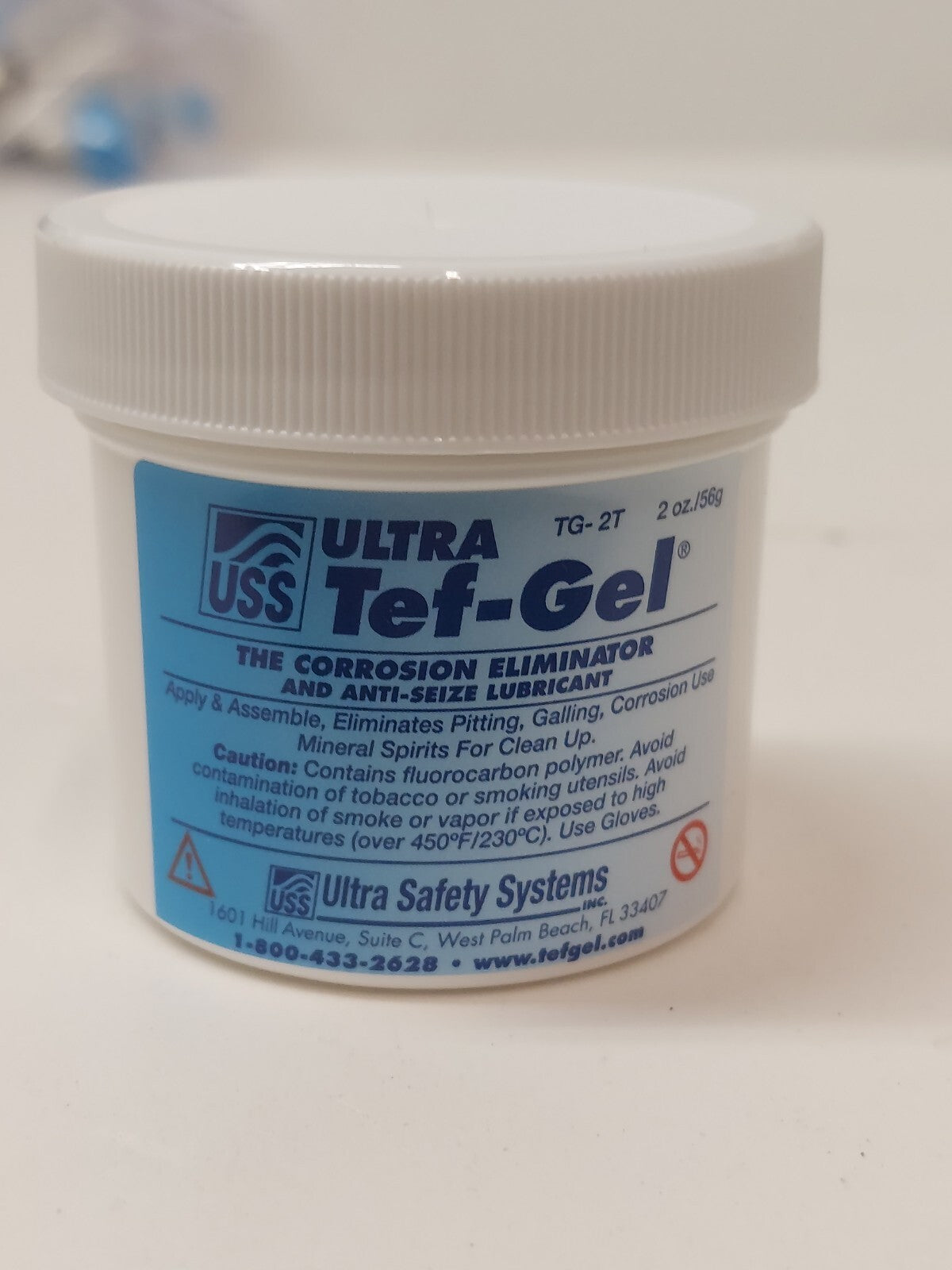 TG-02 Ultra Tef-Gel Corrosion Eliminator And Anti-Seize Lubrican 2oz Tub