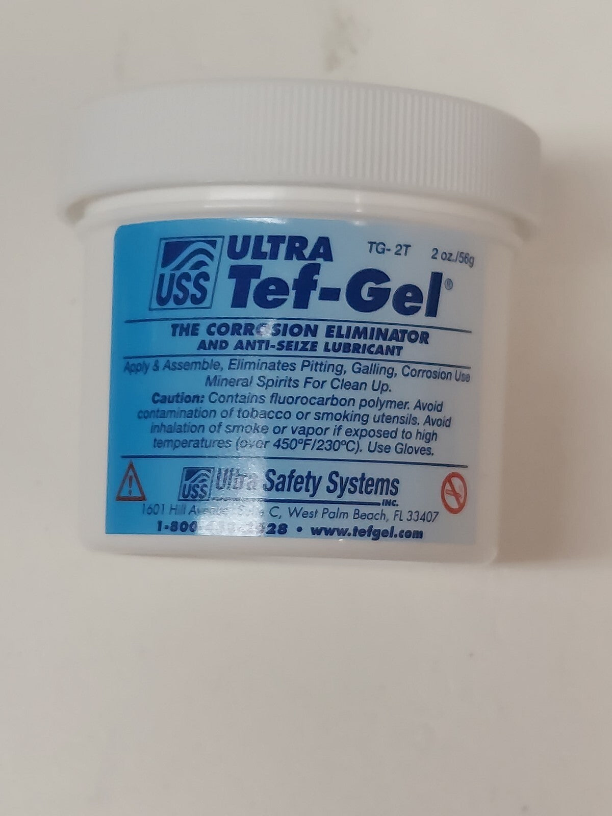 TG-02 Ultra Tef-Gel Corrosion Eliminator And Anti-Seize Lubrican 2oz Tub