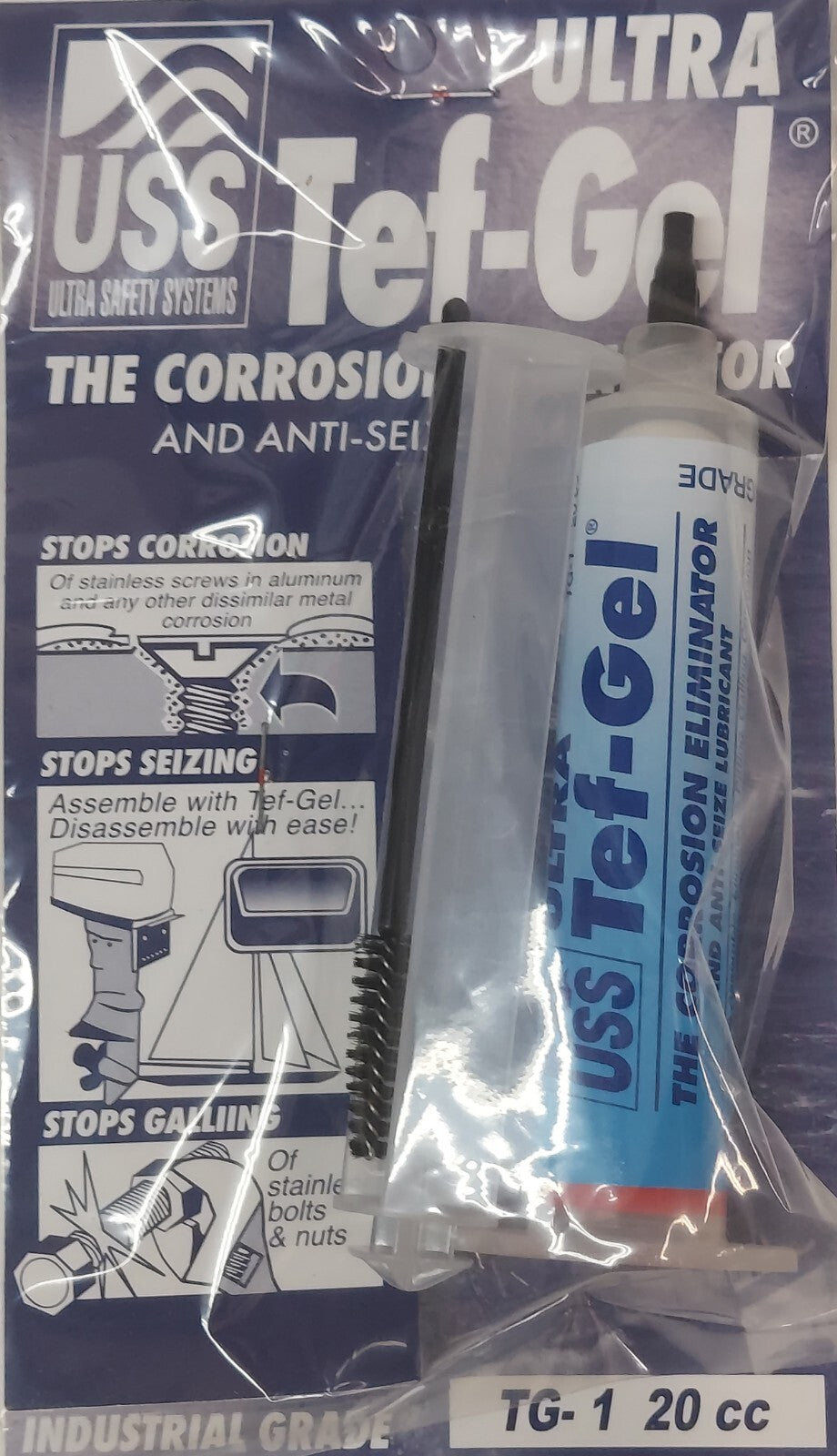 TG-1 20 cc Syringe Ultra Tef-Gel Corrosion Eliminator And Anti-Seize Lubrican