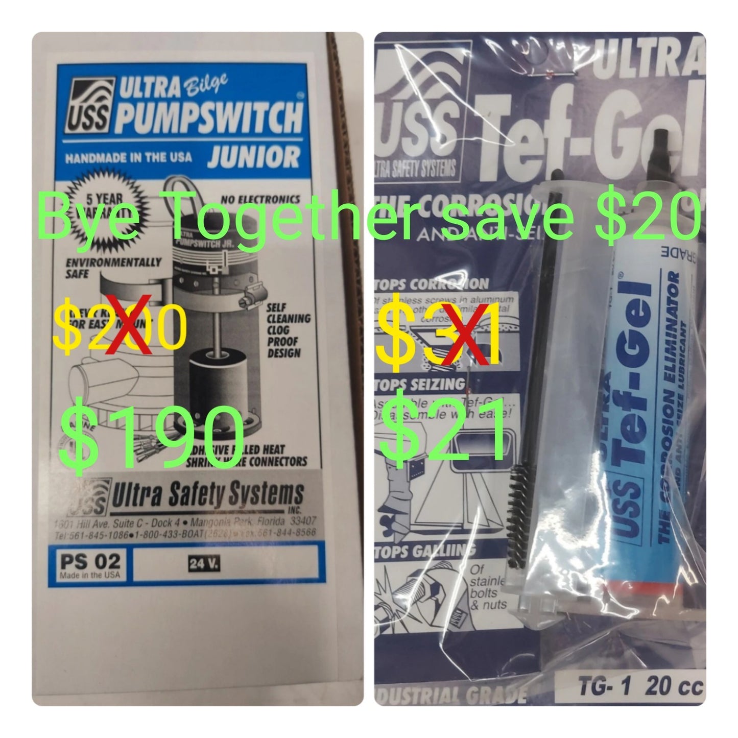 UPS-02 JUNIOR 24/32 VOLT With High Water Alarm & TG-1 20 CC CORROSION ELIMINATOR