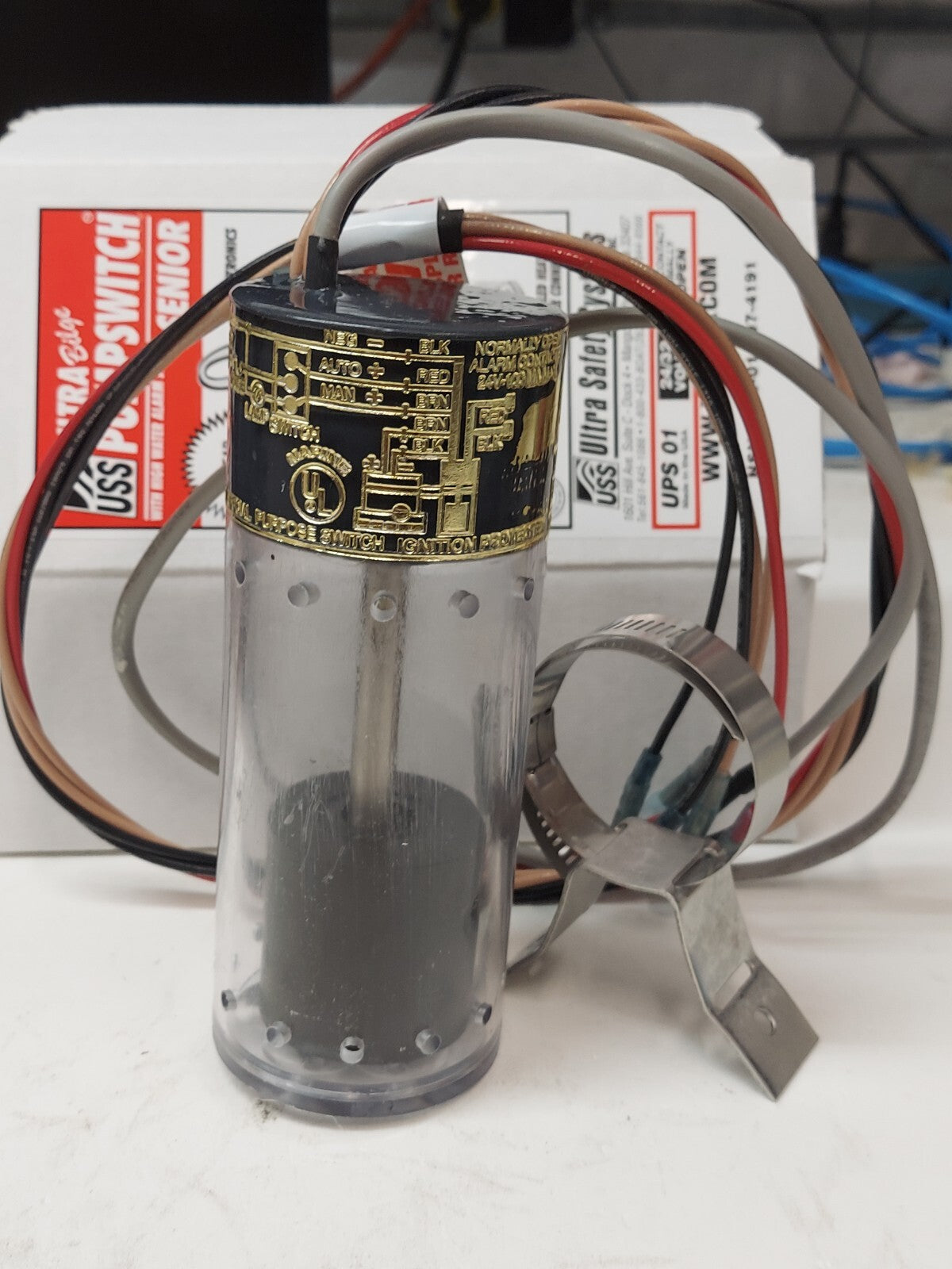 UPS-01 SENIOR Ultra Bilge Pump switch 12 VOLT With High Water Alarm Contacts