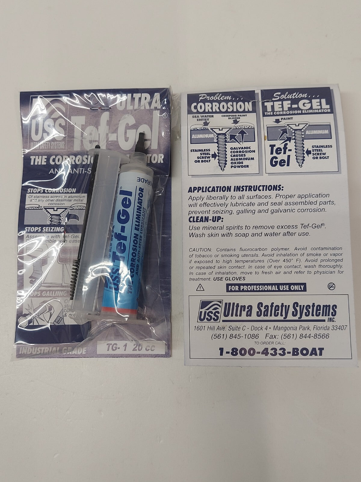 TG-1 20 cc Syringe Ultra Tef-Gel Corrosion Eliminator And Anti-Seize Lubrican