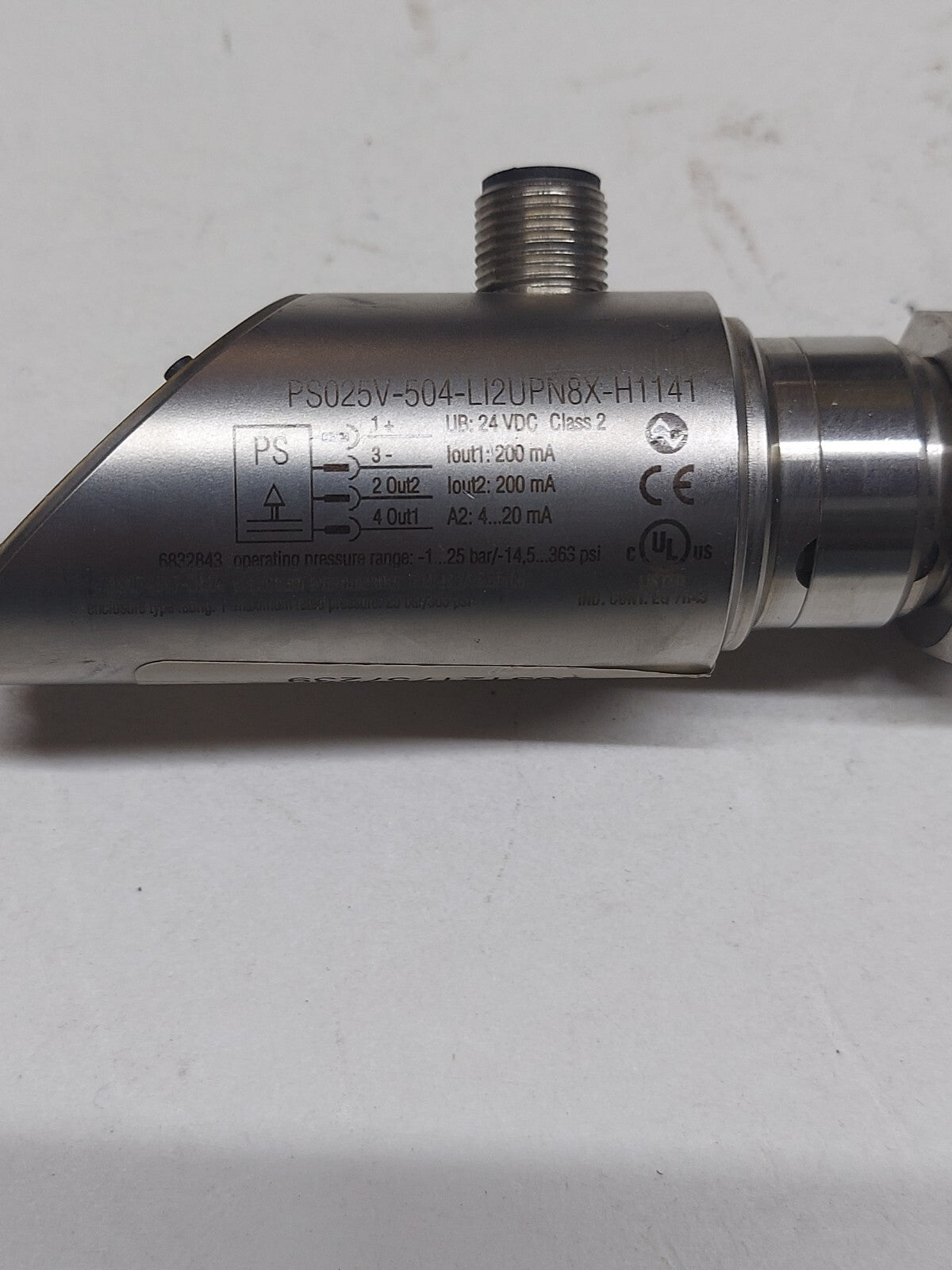 TURCK PS025V-504-LI2UPN8X-H1141 PROGRAMMABLE PRESSURE SENSOR VERY GOOD CONDITION