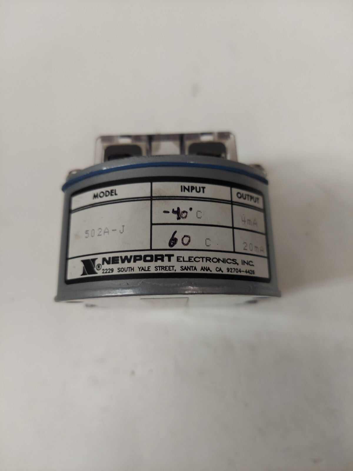 NEWPORT 502A-J 4-20MA THERMOCOUPLE TRANSMITTER INPUT -40C-60 C OUTPU 4mA-20mA