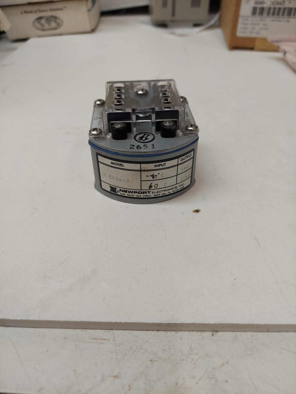 NEWPORT 502A-J 4-20MA THERMOCOUPLE TRANSMITTER INPUT -40C-60 C OUTPU 4mA-20mA