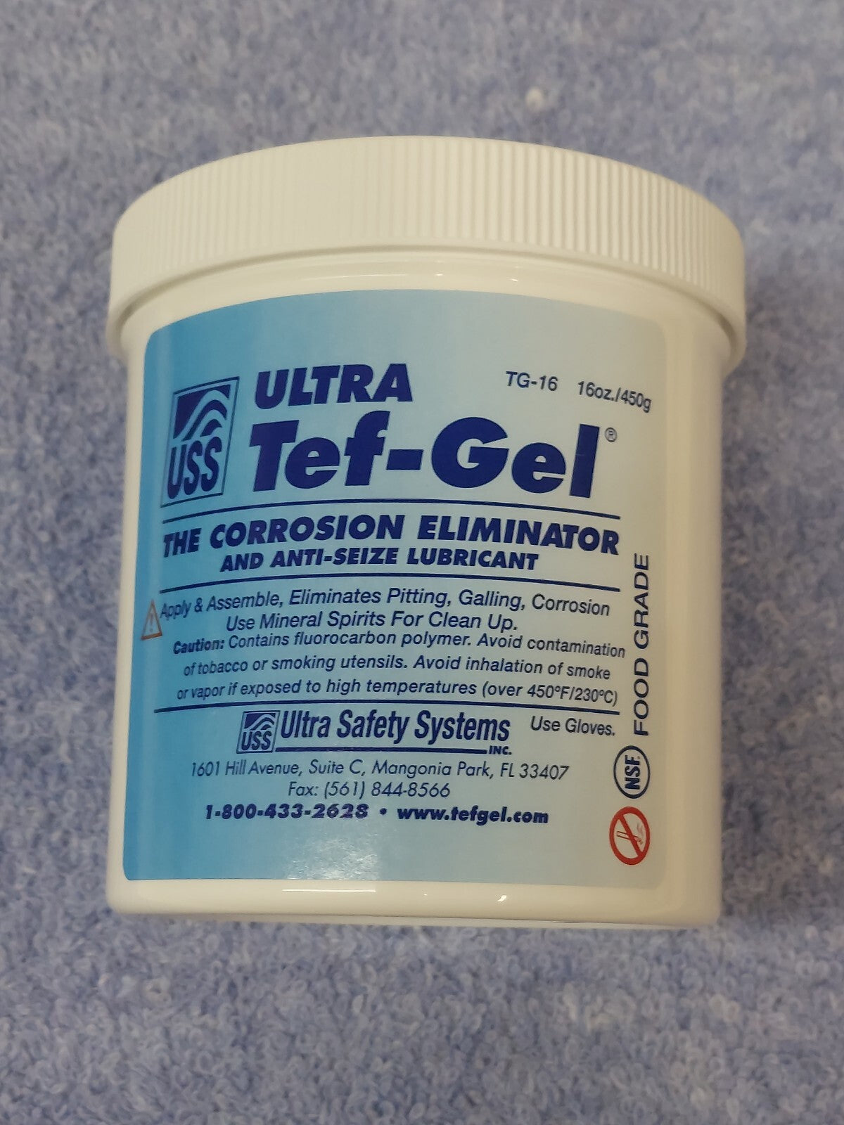 TG-16 Ultra Tef-Gel   Corrosion Eliminator And Anti-Seize Lubrican 16oz Tub