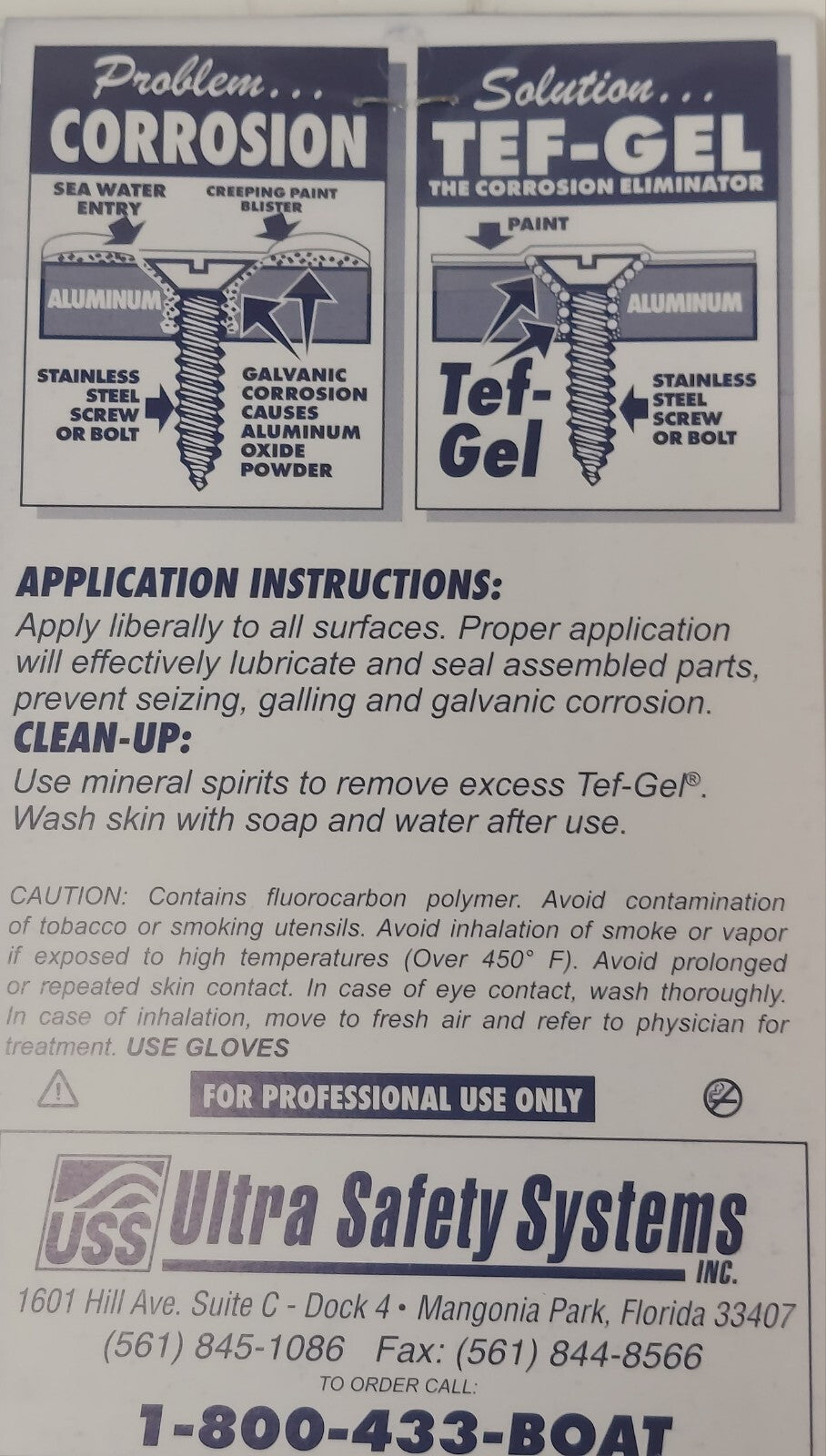 TG-1  20 cc Syringe Ultra Tef-Gel   Corrosion Eliminator And Anti-Seize Lubrican